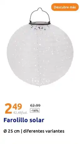 Action Farolillo solar oferta
