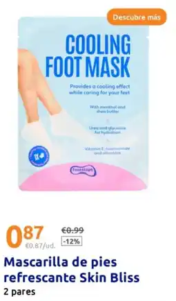 Action Mascarilla de pies refrescante Skin Bliss oferta