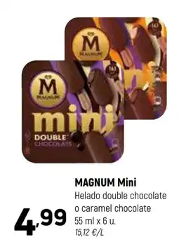 Coviran MAGNUM Mini Helado double chocolate o caramel chocolate oferta