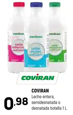 Coviran COVIRAN Leche entera, semidesnatada o desnatada oferta