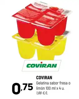 Coviran COVIRAN Gelatina sabor fresa o limón oferta
