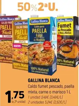 Coviran GALLINA BLANCA Caldo fumet pescado, paella mixta, carne o marisco oferta