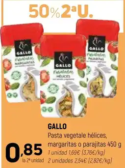 Coviran GALLO Pasta vegetale hélices, margaritas o parajitas oferta