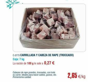 Abordo Carrillada Y Cabeza De Rape oferta