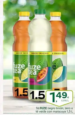 Supermercados Dani FUZE Té negro limón, zero o té verde con maracuya oferta