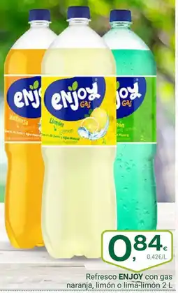 Supermercados Dani ENJOY Refresco con gas naranja, limón o lima-limón oferta