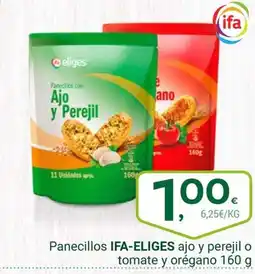 Supermercados Dani IFA ELIGES Panecillos ajo y perejil o tomate y orégano oferta