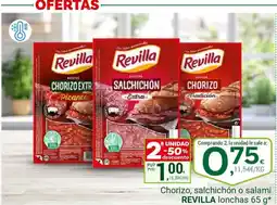 Supermercados Dani REVILLA Chorizo, salchichón o salami lonchas oferta