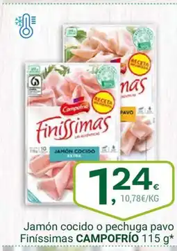 Supermercados Dani CAMPOFRÍO Jamón cocido o pechuga pavo Finíssimas oferta