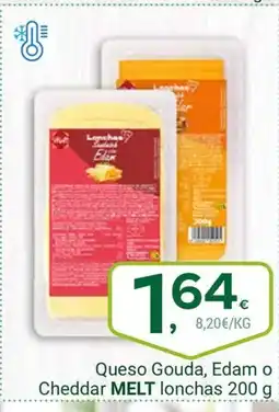Supermercados Dani MELT Queso Gouda Edam o Cheddar lonchas oferta