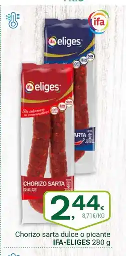 Supermercados Dani IFA-ELIGES Chorizo sarta dulce o picante oferta
