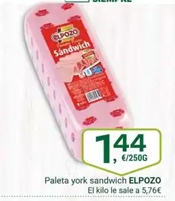 Supermercados Dani ELPOZO Paleta york sandwich oferta