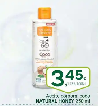 Supermercados Dani NATURAL HONEY Aceite corporal coco oferta