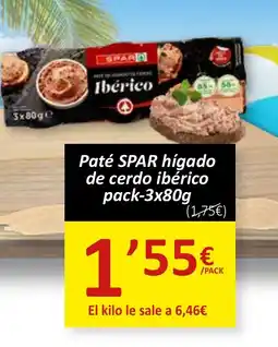 SPAR SPAR Paté hígado de cerdo ibérico oferta