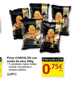 SPAR CONFALÓN Picos con aceite de oliva oferta