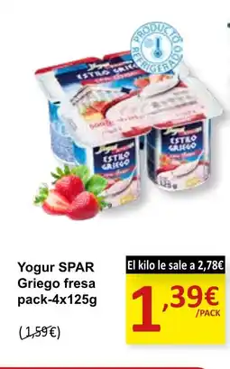 SPAR SPAR Yogur Griego fresa oferta