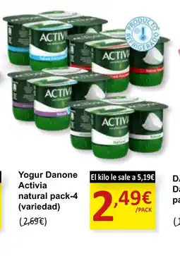 SPAR Yogur Danone Activia natural oferta