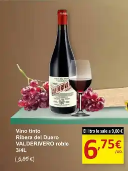 SPAR VALDERIVERO Vino tinto Ribera del Duero oferta