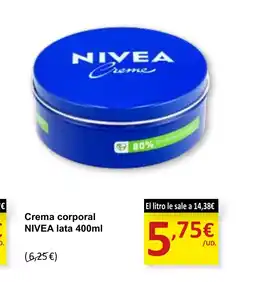 SPAR NIVEA Crema corporal oferta