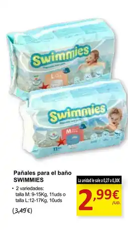 SPAR SWIMMIES Pañales para el baño oferta