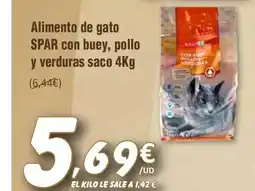 SPAR SPAR Alimento de gato con buey, pollo y verduras saco oferta