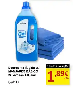 SPAR MANJARES BÁSICO Detergente líquido gel oferta