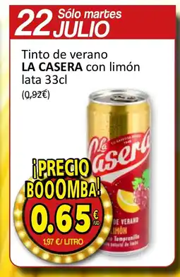 SPAR LA CASERA Tinto de verano con limón oferta