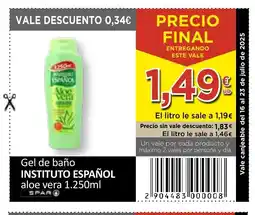 SPAR INSTITUTO ESPAÑOL Gel de baño aloe vera oferta