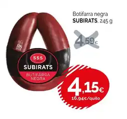 Condis SUBIRATS Botifarra negra oferta