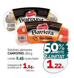 Condis CAMPOFRIO Salsitxes alemanes oferta