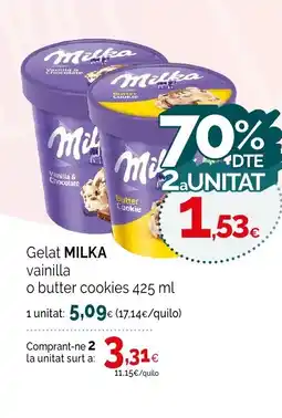 Condis MILKA Gelat vainilla o butter cookies oferta