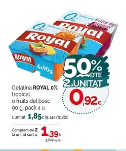 Condis ROYAL Gelatina tropical o fruits del bosc oferta