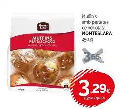 Condis MONTESLARA Muffin's amb perletes de xocolata oferta