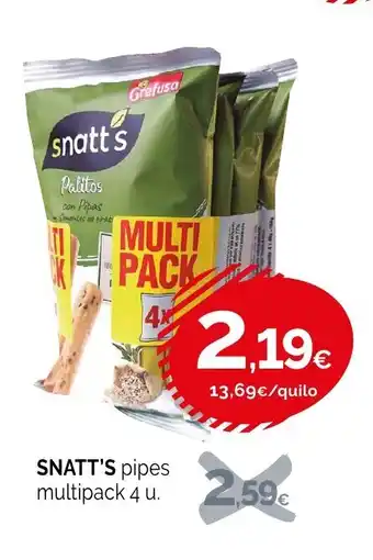 Condis SNATT'S pipes multipack oferta
