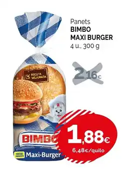 Condis BIMBO MAXI BURGER Panets oferta