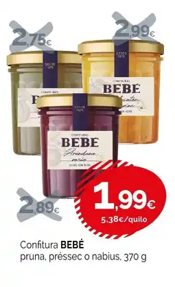 Condis BEBÉ Confitura pruna, préssec o nabius oferta