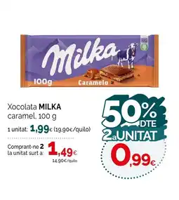 Condis MILKA Xocolata caramel oferta