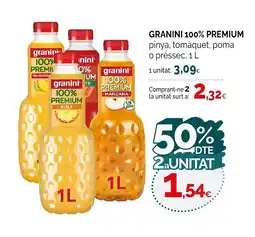Condis GRANINI 100% PREMIUM pinya, tomàquet, poma o préssec oferta