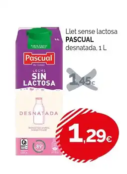 Condis PASCUAL Llet sense lactosa oferta