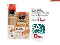Condis GALLO NATURE Pasta integral oferta