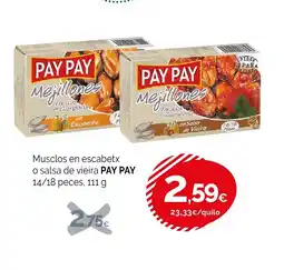 Condis PAY PAY Musclos en escabetx o salsa de vieira oferta