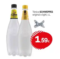 Condis SCHWEPPES Tònica original o light oferta