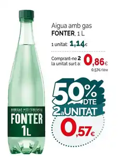 Condis FONTER Aigua amb gas oferta