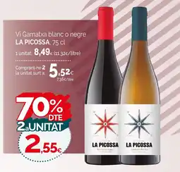 Condis LA PICOSSA Vi Garnatxa blanc o negre oferta