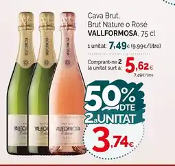 Condis VALLFORMOSA Cava Brut,Brut Nature o Rose oferta