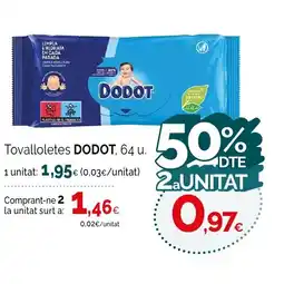 Condis DODOT Tovalloletes oferta