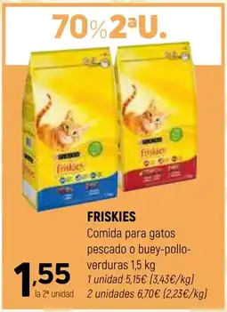 Coviran FRISKIES Comida para gatos pescado o buey-pollo- verduras oferta