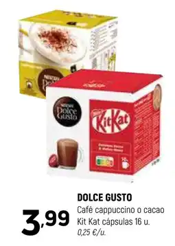 Coviran DOLCE GUSTO Café cappuccino o cacao Kit Kat cápsulas oferta