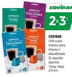 Coviran COVIRAN Café suave, intenso, extra intenso o descafeinado 10 cápsulas aluminio oferta