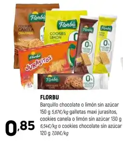 Coviran FLORBU Barquillo chocolate o limón sin azúcar oferta